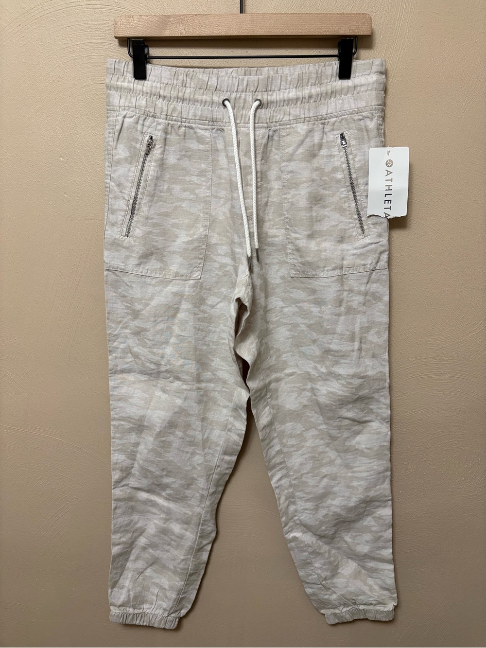 Athleta Cabo Tide Linen Jogger 100% Linen Size 6 NWT New - Picture 4 of 14